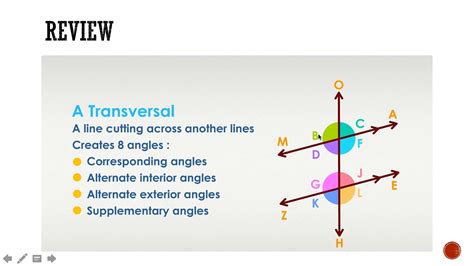 What Are the Angles Created by Parallel Lines and a Transversal?